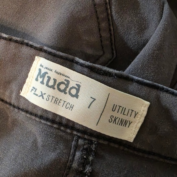 Mudd Pants - Mudd Juniors FLX Stretch Utility Skinny Pants Gray Cargo Size 7